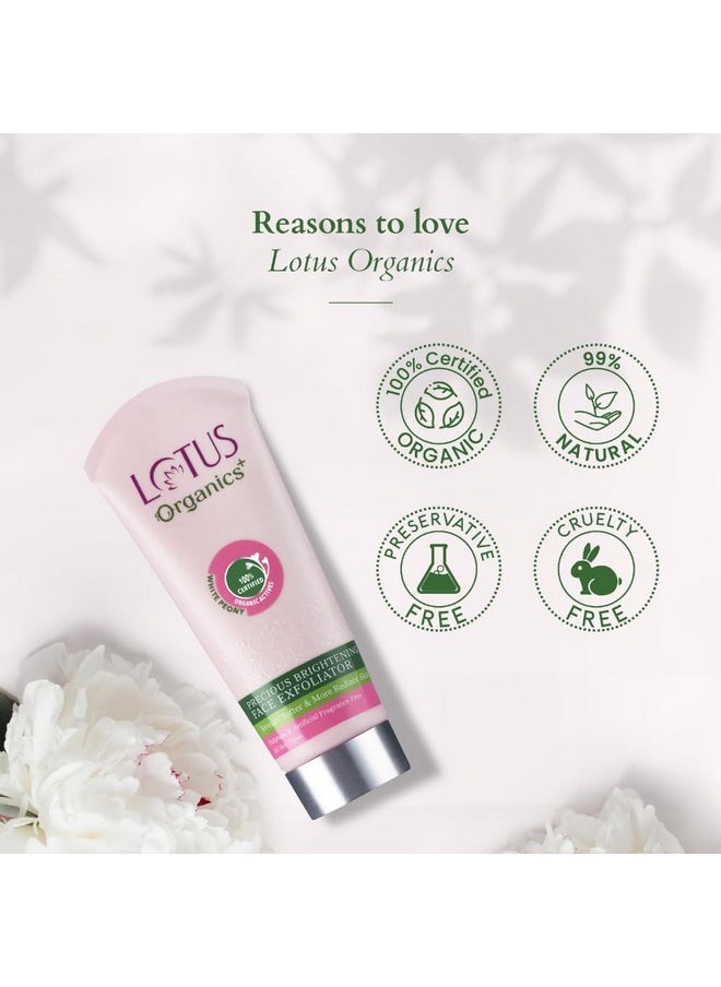 Lotus Organics+ - Precious Brightening Face Exfoliator | Gentle And Effective Organic Face Scrub | 50G - Image 1