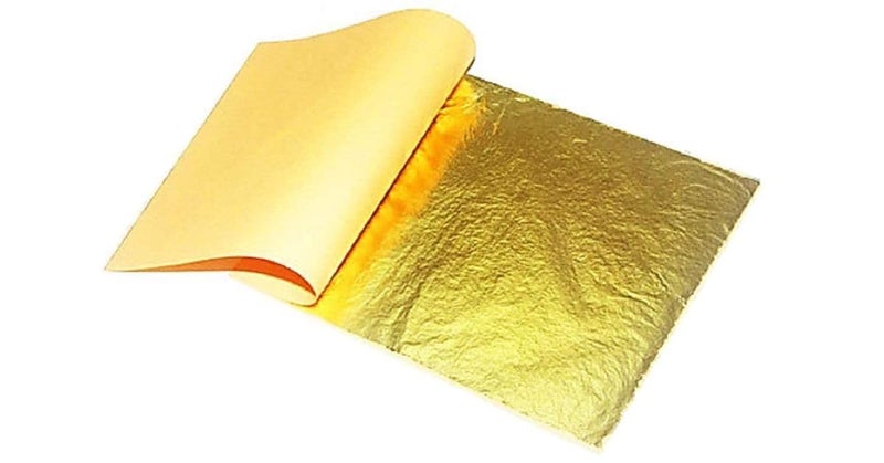 GSWC 24k Pure Edible Gold Vark Golden leaf 50MMx50MM Gold Foils 10 sheets for cake sweets ayurvedic medicine face treatment anti aging spa 10 - Image 1