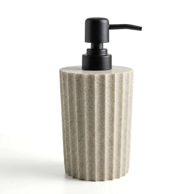 Pan Home Florence Polyresin Soap Dispenser 8x8x18cm - Beige - 211HEL9900823 - Image 3