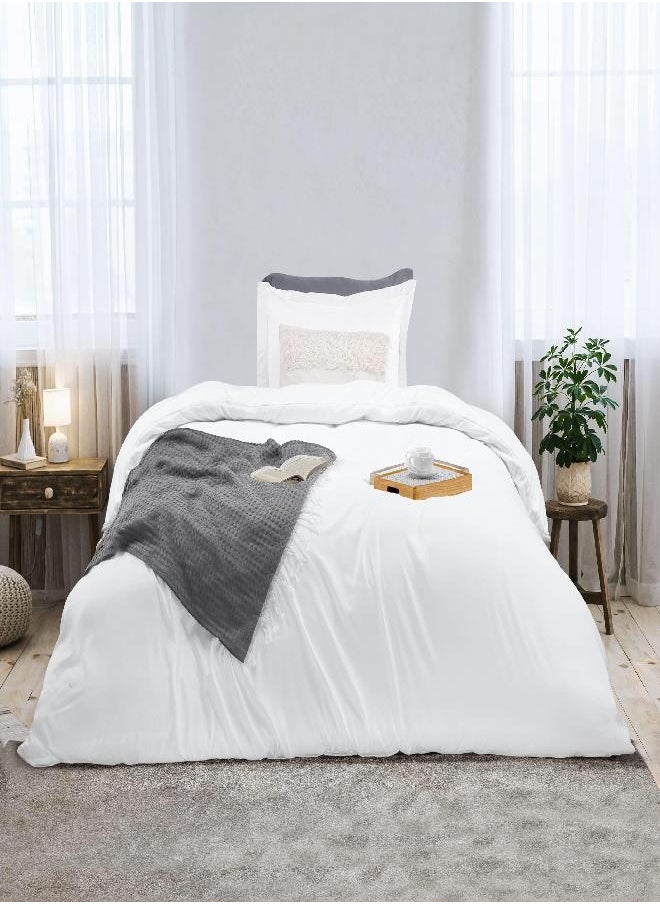 Utopia Bedding Utopia Bedding Duvet Cover Twin Size Set - 1 Duvet Cover with 1 Pillow Sham - 2 Pieces Comforter Cover with Zipper Closure - Ultra Soft Brushed Microfiber, 68 X 90 Inches (Twin/Twin XL, White)  - Image 1