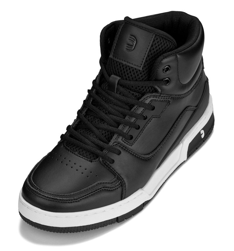 CALTO Mens Invisible Height Increasing Elevator Shoes Black Laceup Sporty High Top Sneakers 3 Inches Taller S4750 Size 10 DM US - Image 2