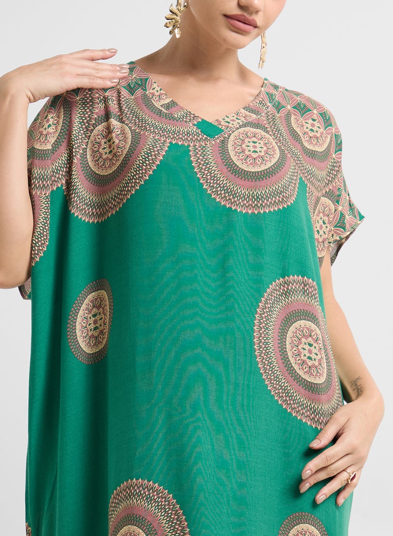 Khizana Printed Night Kaftan  - Image 3