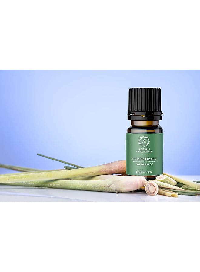 Aakriti Gallery Premium Eucalyptus Essential Oil Gmp Certified 100 Percent Natural And Pure 10 Ml 0.34 Fluid Ounce Each Perfect For Spa Aromatherapy Diffusion Oil Burner Peppermint… Lemongrass  - Image 4
