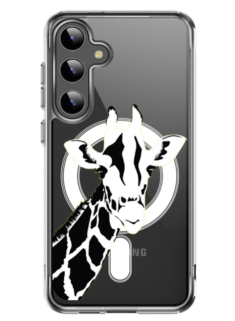 Theodor Magnetic Case for Samsung Galaxy S24 6.2-inch Compatible with MagSafe Wireless Charging, Shockproof Phone Bumper Cover Giraffe copy - Image 1