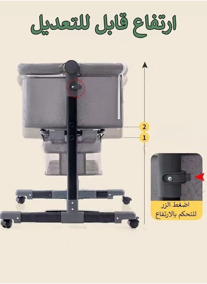 يو إل اتش واي سي - سرير سفر محمول 3 في 1 قابل للطي للأطفال مع ارتفاع قابل للتعديل وشبكة قابلة للتنفس ومرتبة - Image 1