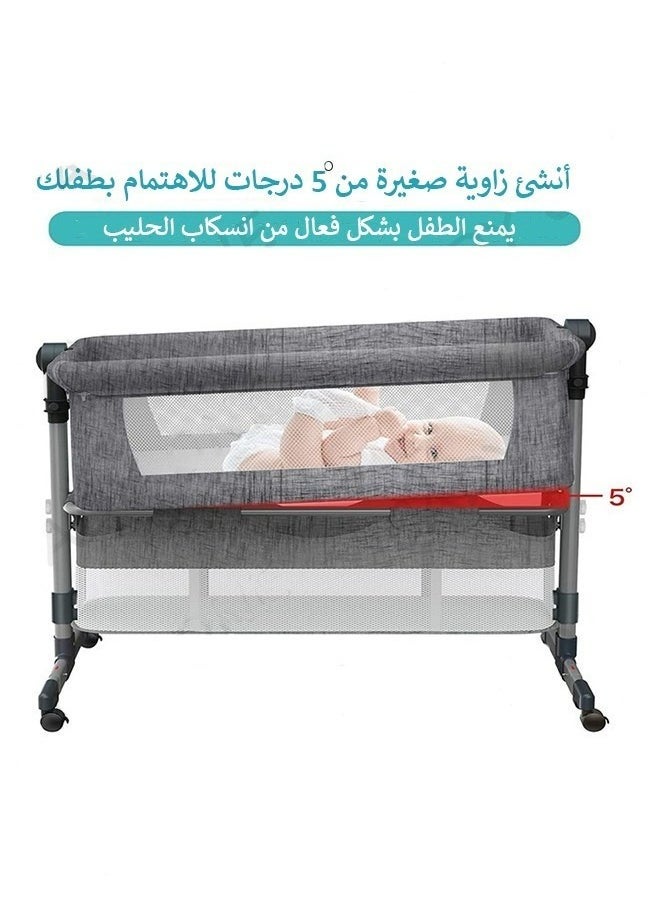 يو إل اتش واي سي - سرير سفر محمول 3 في 1 قابل للطي للأطفال مع ارتفاع قابل للتعديل وشبكة قابلة للتنفس ومرتبة - Image 1