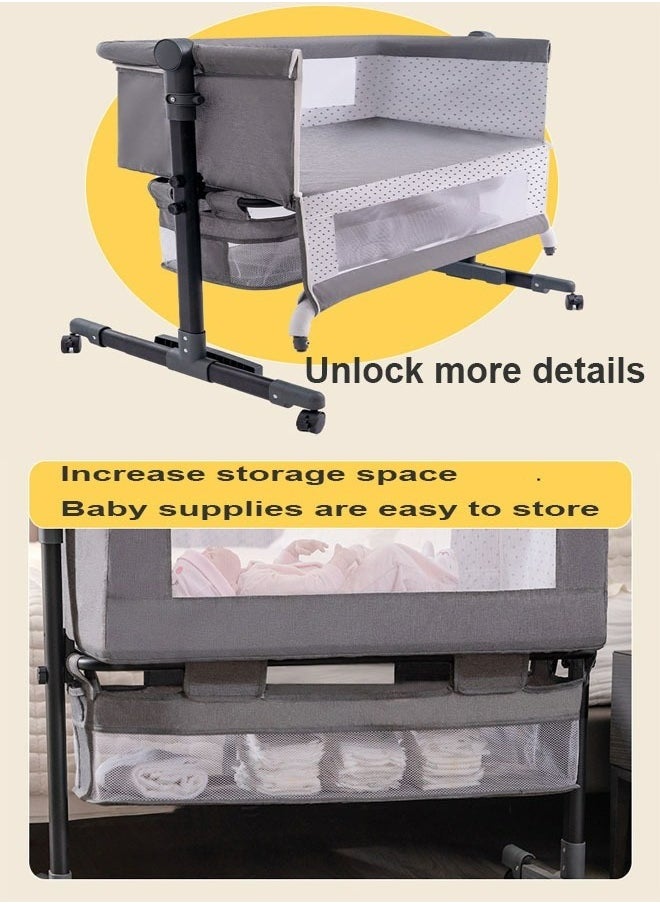 ULHYC 3 in 1 Portable Foldable Baby Travel Bed with Adjustable Height, Breathable Mesh and Mattress  - Image 3