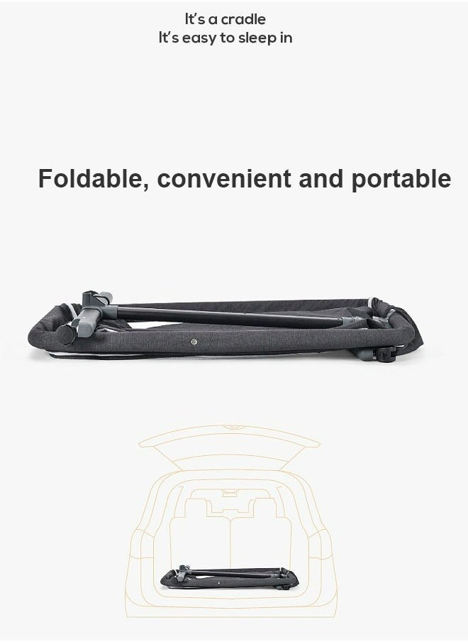 ULHYC 3 in 1 Portable Foldable Baby Travel Bed with Adjustable Height, Breathable Mesh and Mattress  - Image 5