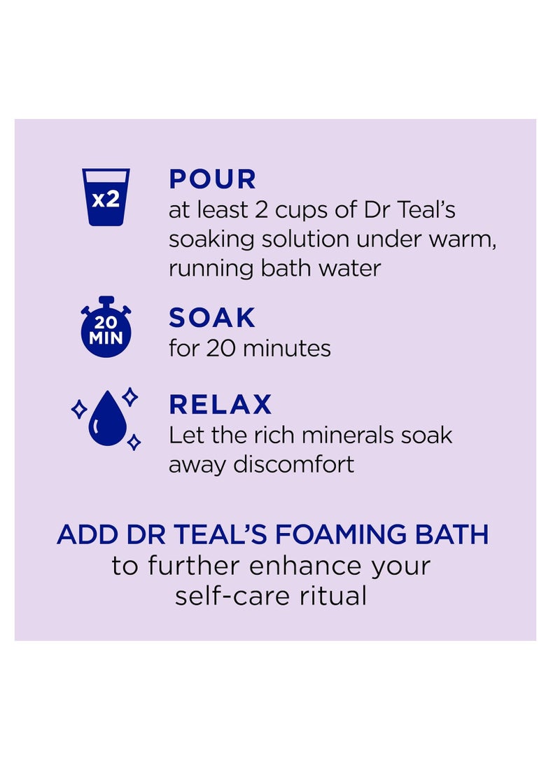 Dr Teal's Dr Teal's Pure Epsom Magnesium Salt Soak and Foaming Bath, Soothe & Sleep with Lavender Essential Oils, Duo Pack - Image 3