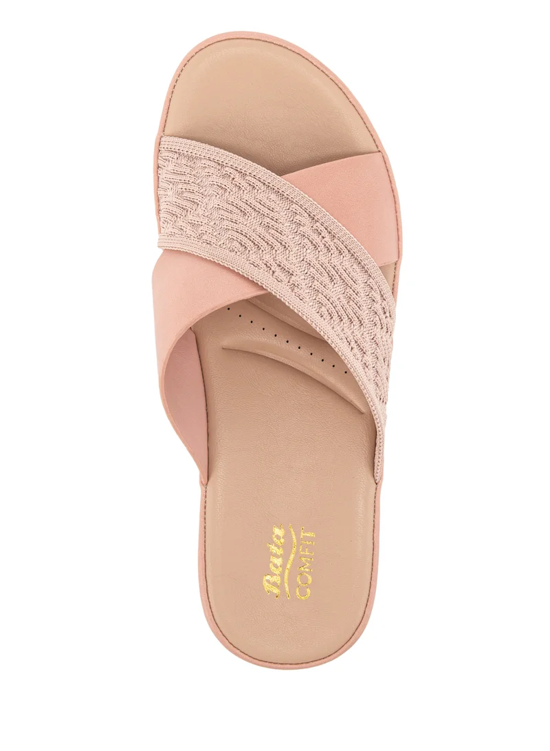 Bata  Woven Strap Comfort Slides for Women | Best Price UAE