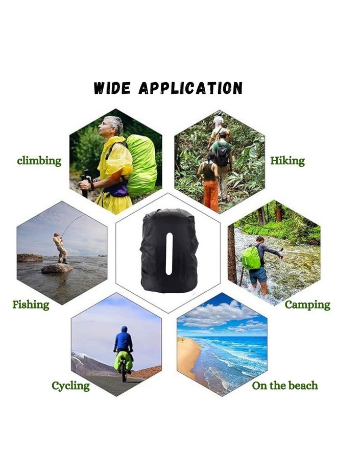 MUTMAIN Reflective Bag Cover Waterproof 40L to 50L Rain Cover for Backpack Hiking, Trekking, Camping, Dust Proof, Rubberized Material, Black (50l_blk_Reflect) - Image 4