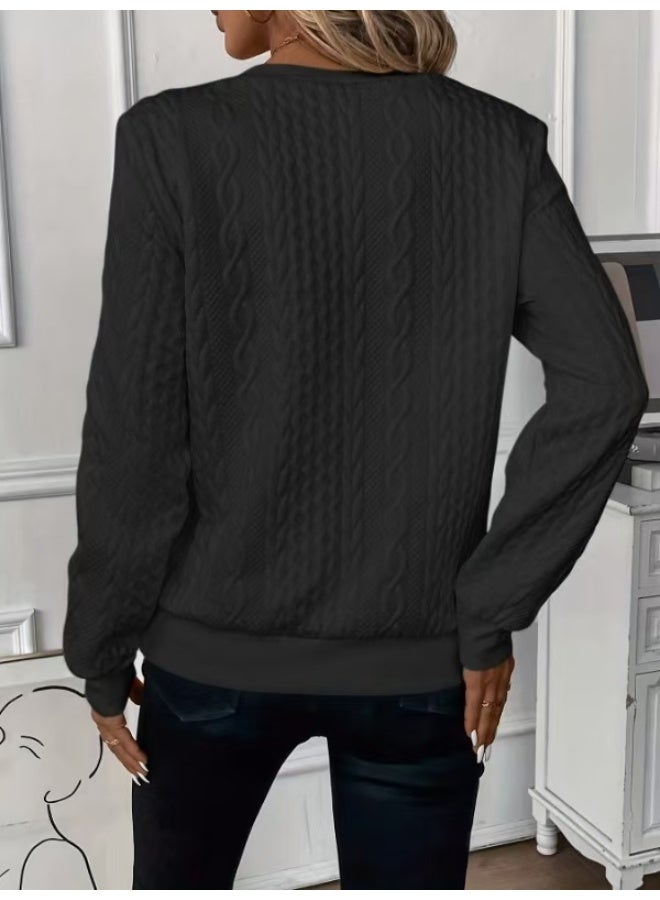 general Women's fleece pullover for autumn and winter with zipper and coat style - Image 2