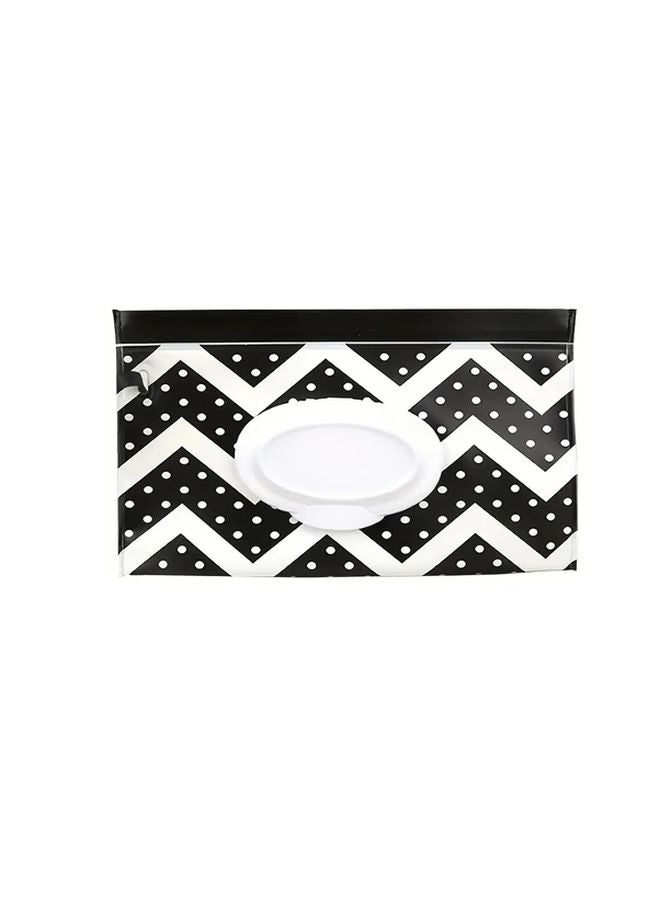 Black Travel Wet Wipe Bag Leakproof Zipper Pouch Portable Tissue Case Holder - Image 1