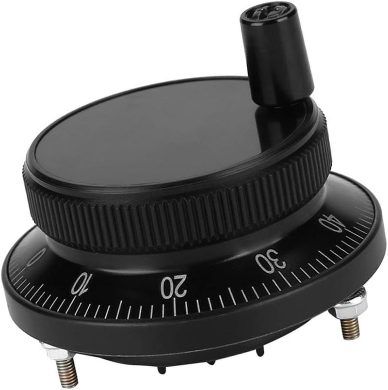 Jectse 5V 60MM Hand Wheel Pulse Encoder,CNC Mill Router Encoder,Knob Encoder,6MM Terminal Connection,100 Stop Positions,Smooth Rotation,for Manual Pulse Input Type CNC or Milling Machine(Black) - Image 5