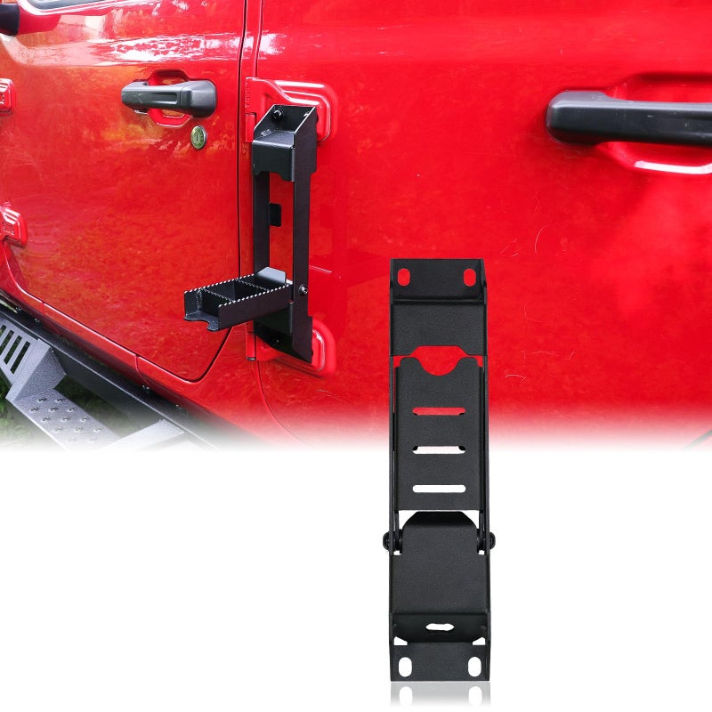 JROAD Wrangler Door Hinge Step for Jeep Wrangler 2007-2023 JK JKU JL JLU & Gladiator JT Door Hinge Foot Pegs Roof Step 1 Pack - Image 1
