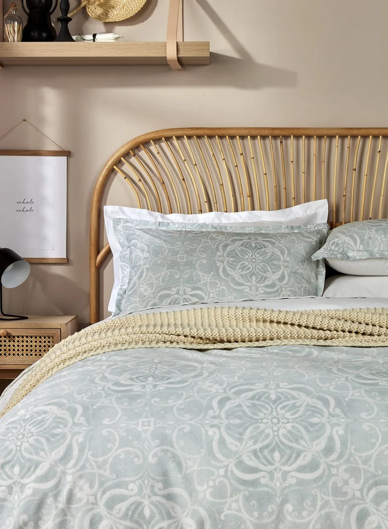 Christy Sujata Super King Duvet Cover Set Duck Egg