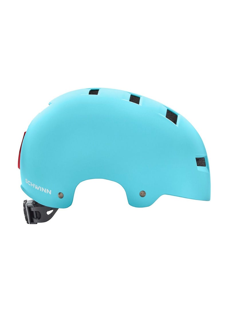SCHWINN Adult Radiant Lighted Helmet in Blue with Adjustable Fit, Integrated LED Lights, Lightweight Protective Shell, Ventilated Design, and Comfort Padding for Safe Cycling and Outdoor Activities | SW80329-2 - Image 3
