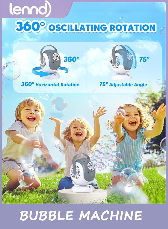 لينند فقاعة آلة - مناسبة للأطفال ، والأطفال المشي التلقائي منفاخ فقاعة - 360 درجة سوينغ و 75 درجة التنظيم ، مع أضواء LED فقاعة لعبة - مناسبة للبنين والبنات ، عيد الفصح ، في الهواء الطلق ، عيد ميلاد ، الطرف استخدام الهدايا - Image 3