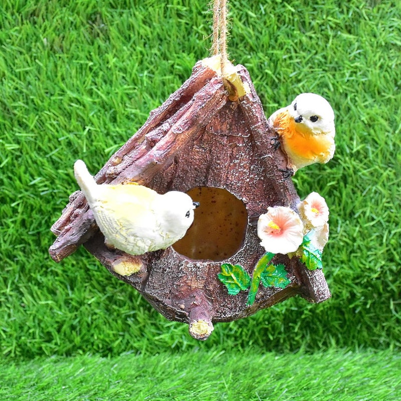 DECZO Poly-Resin Hanging Decor for Garden, Home, Gift (Bird Nest Triangle) - Image 1