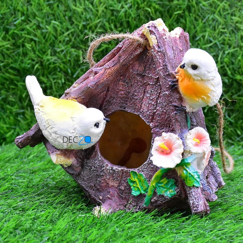 DECZO Poly-Resin Hanging Decor for Garden, Home, Gift (Bird Nest Triangle) - Image 3