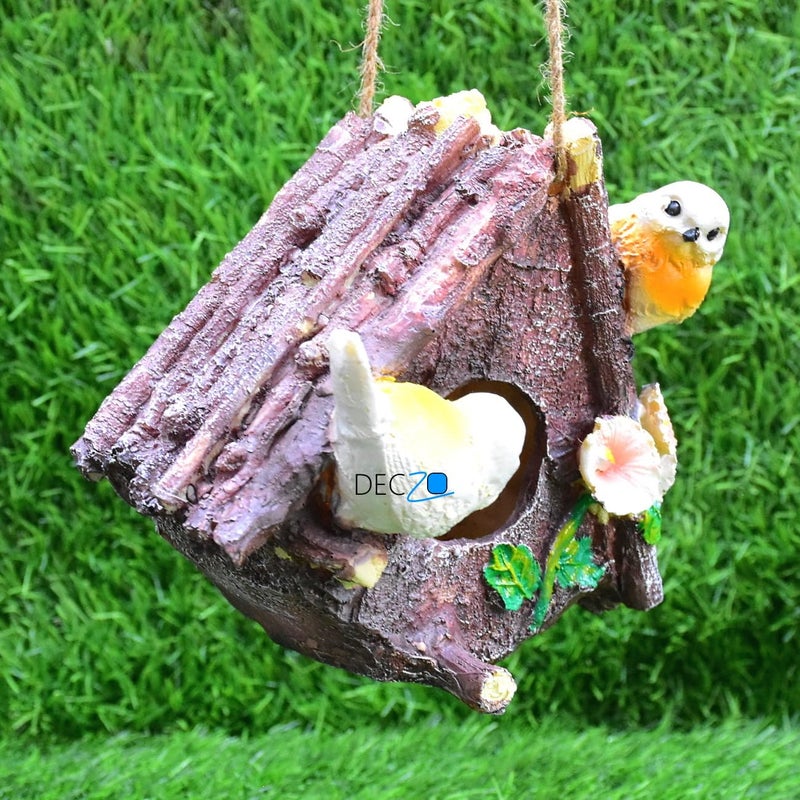 DECZO Poly-Resin Hanging Decor for Garden, Home, Gift (Bird Nest Triangle) - Image 2