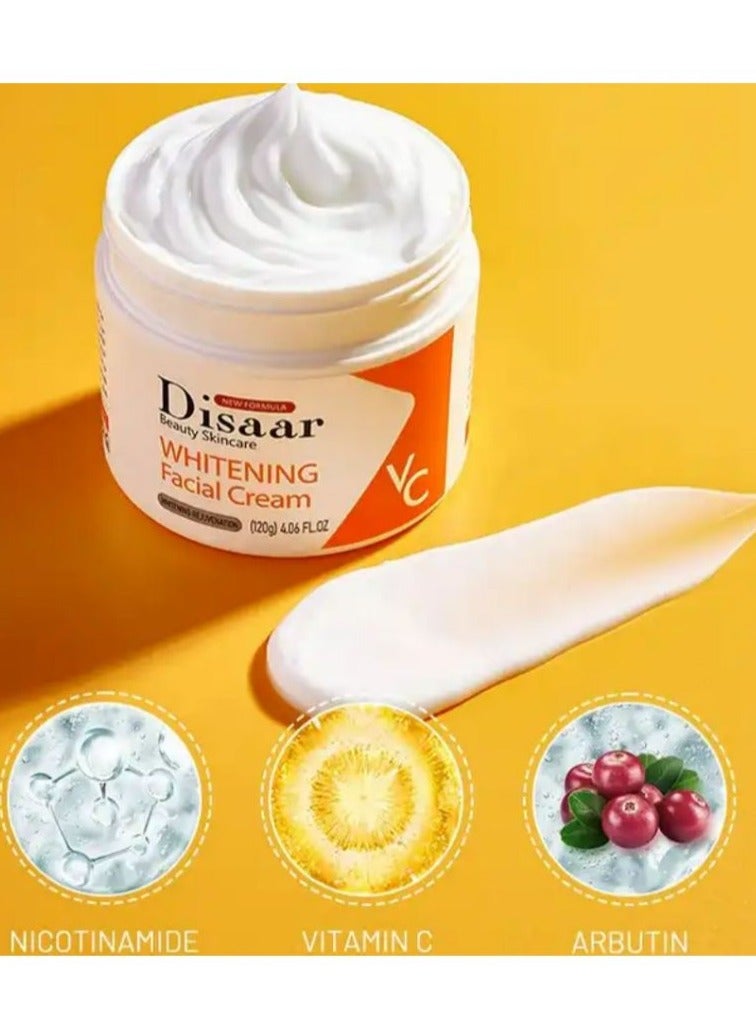 Disaar beauty skin cream vitamin c arbutin brightening anti aging whitening face cream for glowing skin 120 g - Image 5
