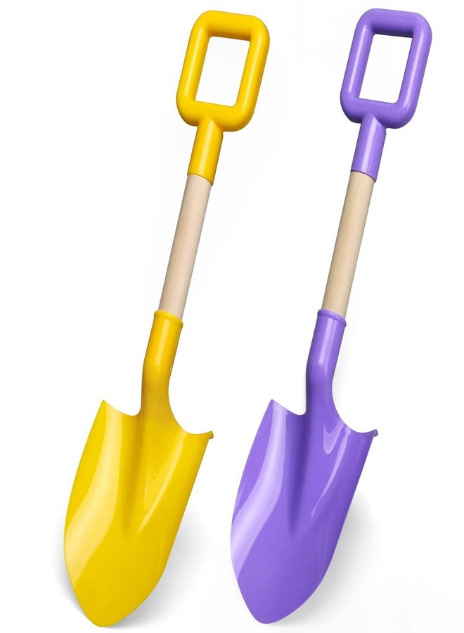 Anzmtosn Kids Garden Tool Shovels Toys, 16" Long Kids Beach Spades Sand Shovels Toys for Adults Gardening Tools Garden Kit Travel Sandbox Toy Sturdy Snow Scoop Durable Wood Handle Spade for Digging Sand Snow - Image 1