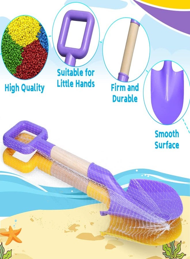 Anzmtosn Kids Garden Tool Shovels Toys, 16" Long Kids Beach Spades Sand Shovels Toys for Adults Gardening Tools Garden Kit Travel Sandbox Toy Sturdy Snow Scoop Durable Wood Handle Spade for Digging Sand Snow - Image 3