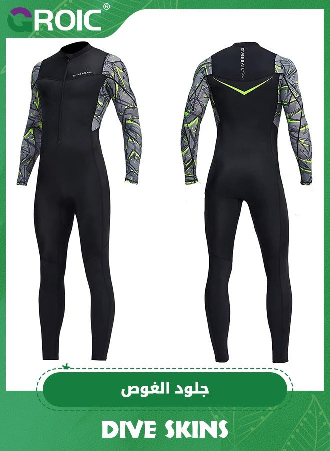 GROIC Wetsuit Dive Skins for Adults, Full Body Swimsuit Rash Guard Scuba Skin Thin Wetsuit, One Piece Long Sleeve Quick Dry Diving Skin UV Protection Surfing Wet Suit for Snorkeling Water Sport - Image 1