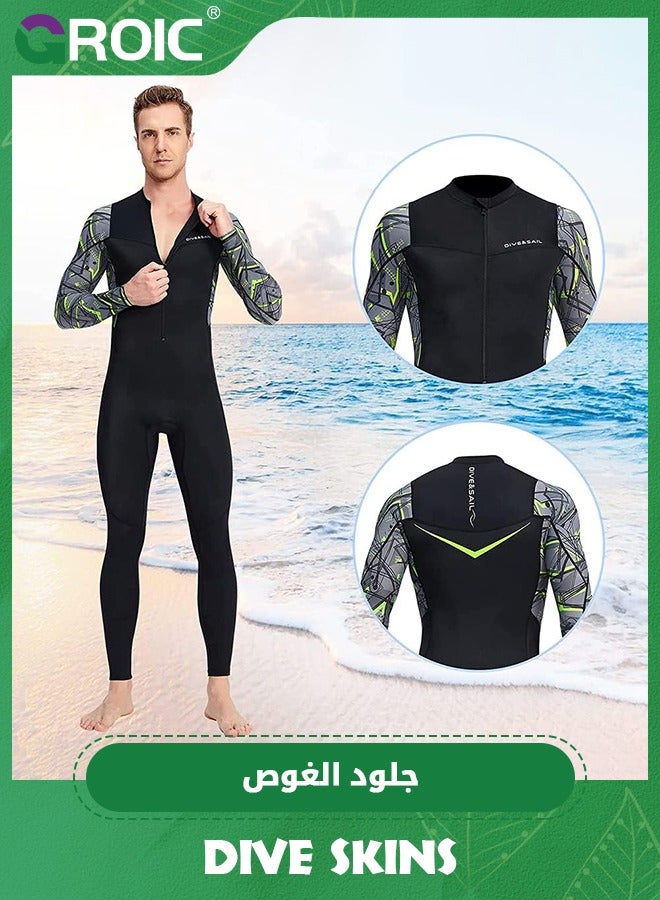 GROIC Wetsuit Dive Skins for Adults, Full Body Swimsuit Rash Guard Scuba Skin Thin Wetsuit, One Piece Long Sleeve Quick Dry Diving Skin UV Protection Surfing Wet Suit for Snorkeling Water Sport - Image 3