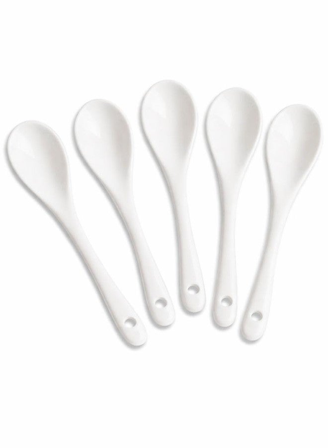 VEDHAK Ceramic Spoon Tableware Cutlery & Flatware Spoons Set, Home and Kitchen Tool Gifts for Friends Parents Family 5 pcs Spoons Set. - Image 1