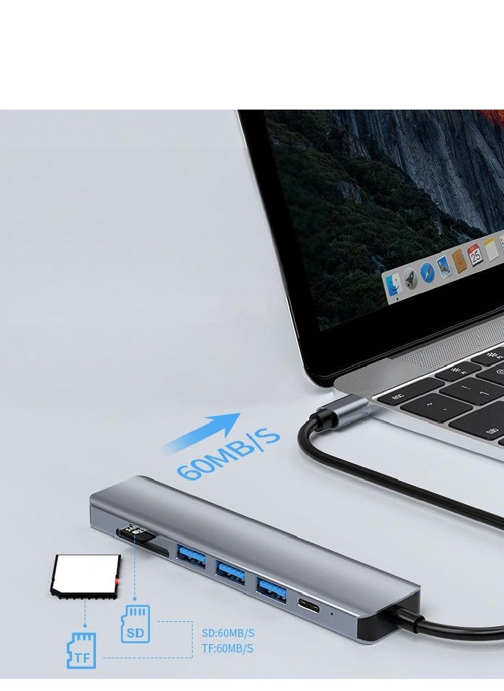 6-in-1 USB C Hub with USB 3.0, 4K HDMI, USB C PD, SD/TF Card Reader – Docking Station for MacBook Pro, MacBook Air & Other Type-C Devices – Ultimate Expansion Hub  - Image 3
