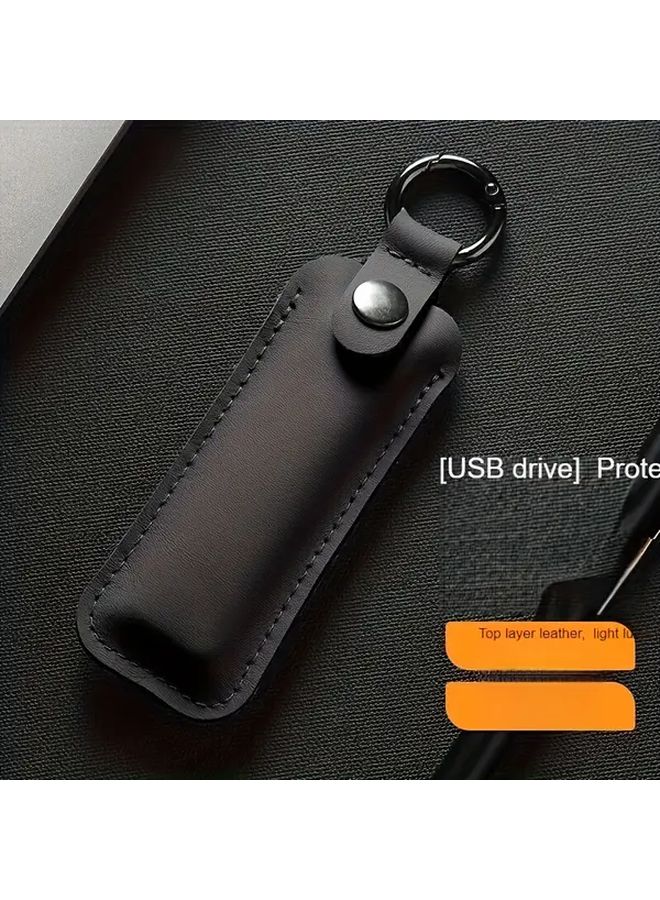 2 Pack Black USB Drive Case with Keychain Scratch Resistant Protective Cover - Image 3