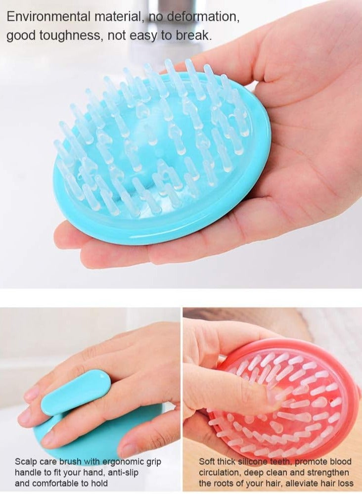 Generic Shampoo Brush Silicone Head Body Shampoo Scalp Massage Brush Comb Hair Washing Comb Shower Bath Brush  - Image 2