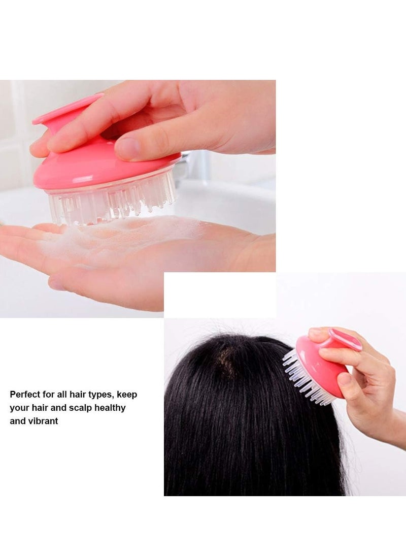 Generic Shampoo Brush Silicone Head Body Shampoo Scalp Massage Brush Comb Hair Washing Comb Shower Bath Brush  - Image 3