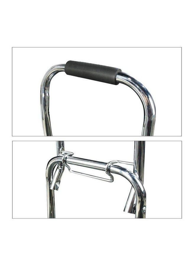 Gikvni Foldable Stainless Steel Luggage Cart With 4 Wheels and Elastic Rope - Hand Truck for Travel, Airport, Garden, Shopping, and Goods Carrying - Image 3