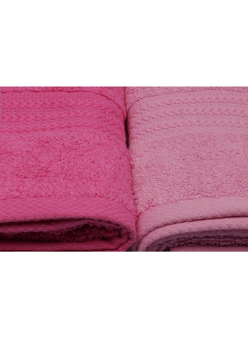 تى ام هوم طقم فوط 4 قطع من TM HOME – قطن طبيعي 100% بجودة فندقية فاخرة – ألوان مدرّجة بدرجات الوردي (بينك) أنيقة – امتصاص عالي، نعومة حريرية وتجفيف سريع بمعايير عالمية - Image 5