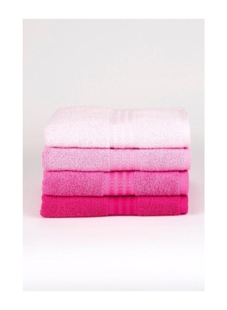 تى ام هوم طقم فوط 4 قطع من TM HOME – قطن طبيعي 100% بجودة فندقية فاخرة – ألوان مدرّجة بدرجات الوردي (بينك) أنيقة – امتصاص عالي، نعومة حريرية وتجفيف سريع بمعايير عالمية - Image 2