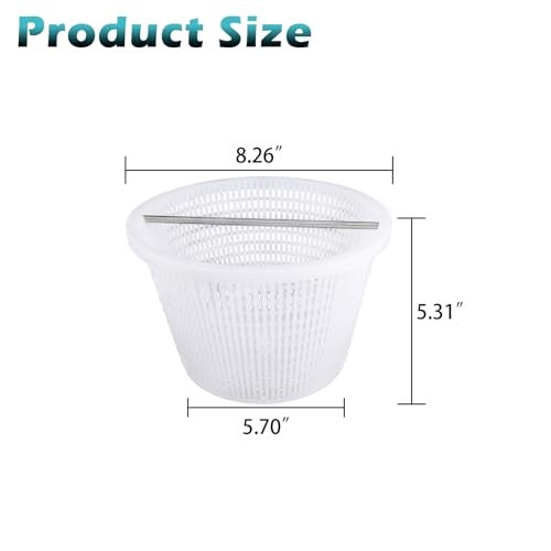 ZTTM Skimmer Basket with Handle, for Pentair 08650-0007 08650-0007Z Sta-Rite U-3 White - Image 2