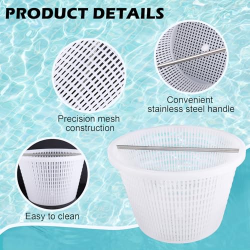ZTTM Skimmer Basket with Handle, for Pentair 08650-0007 08650-0007Z Sta-Rite U-3 White - Image 3