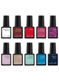 SensatioNail Gel Nail Polish Color Kit - 10 Most Popular Gel Nail Colors - High Shine, Durable & Fast-Curing - Lasts Up To 2 Weeks - 10 Piece Set  - Image 1