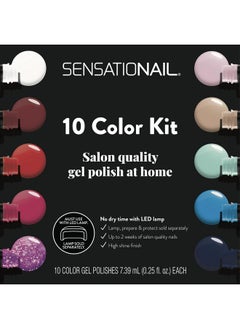 SensatioNail Gel Nail Polish Color Kit - 10 Most Popular Gel Nail Colors - High Shine, Durable & Fast-Curing - Lasts Up To 2 Weeks - 10 Piece Set  - Image 3