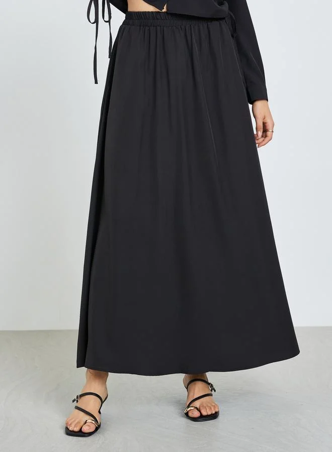 Amirah  Women Ruched Shirt and Maxi Skirt Modest Set for Women | Best Price UAE