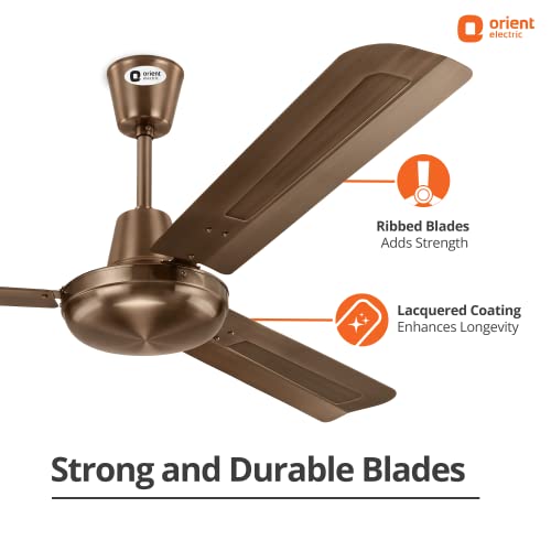 Orient Electric 1200mm Quasar Electroplated Decorative Ceiling Fan (Brushed Copper, Pack of 1) - Image 4