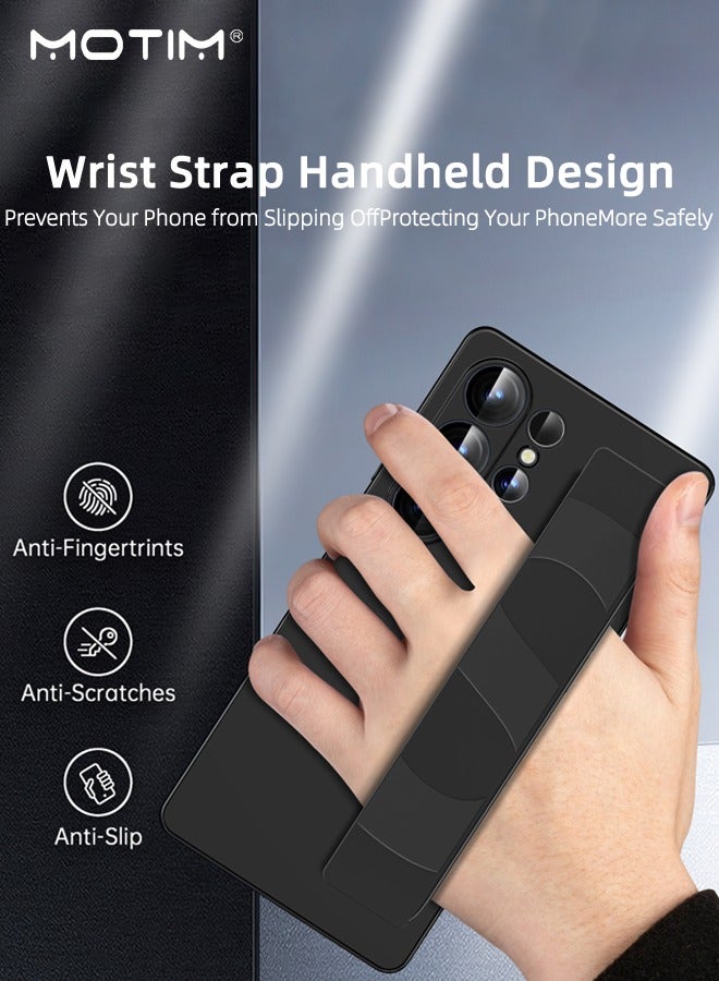 Motim Samsung Galaxy S25 Ultra Case Cover, Samsung Galaxy S25 Ultra Standing Grip Case, Wrist Strap Design, Full Body Coverage Shockproof Phone Cover, Anti-Fall Anti-Scratch Anti-fingerprint Protective Case  - Image 2