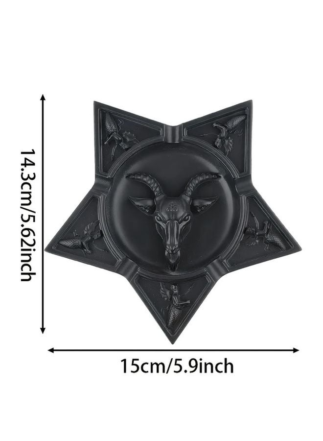 Black Sheep Head Ashtray Gothic Style Resin Easy Clean Desktop Decor Unique Gift - Image 4