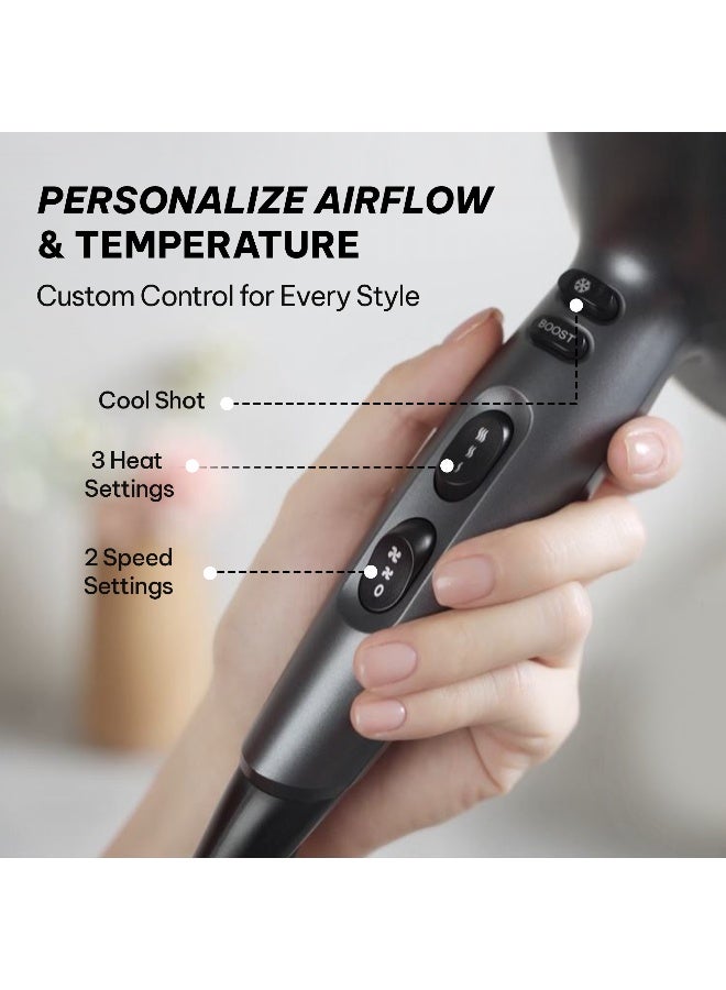 Blaupunkt Professional Hair Dryer 2400W – Ionic Function, 3 Heat & 2 Speed Settings, Cool Shot, Diffuser & Concentrator Attachments, Lightweight Design, Removable Filter, 2-Year Warranty – SDP730 - Image 4