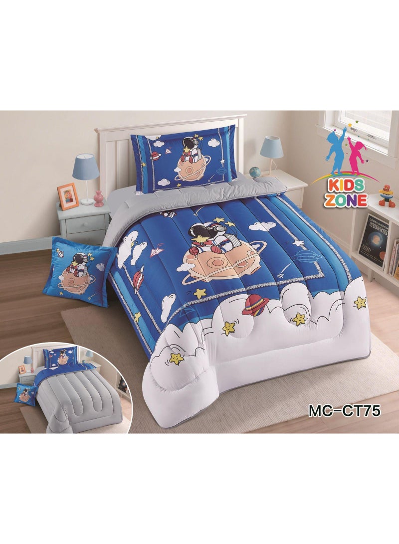 4-piece children's microfiber bed sheet set with digital prints for your child's comfort, size 170*230