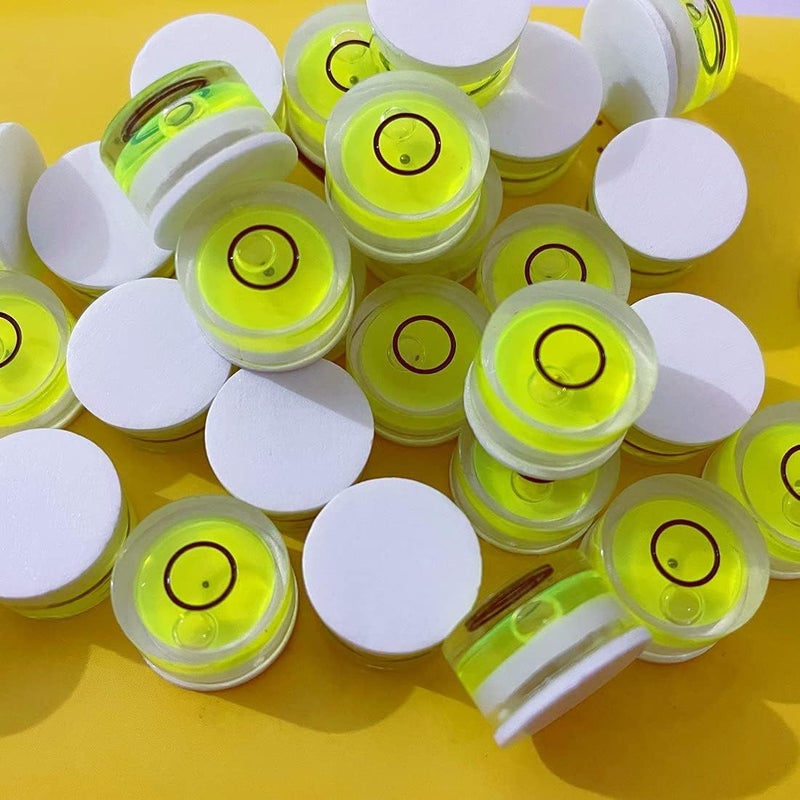 Set Of 5 Small Round Double Sided Adhesive Bubble Levels 10x6mm For Workshops Tools - Image 2