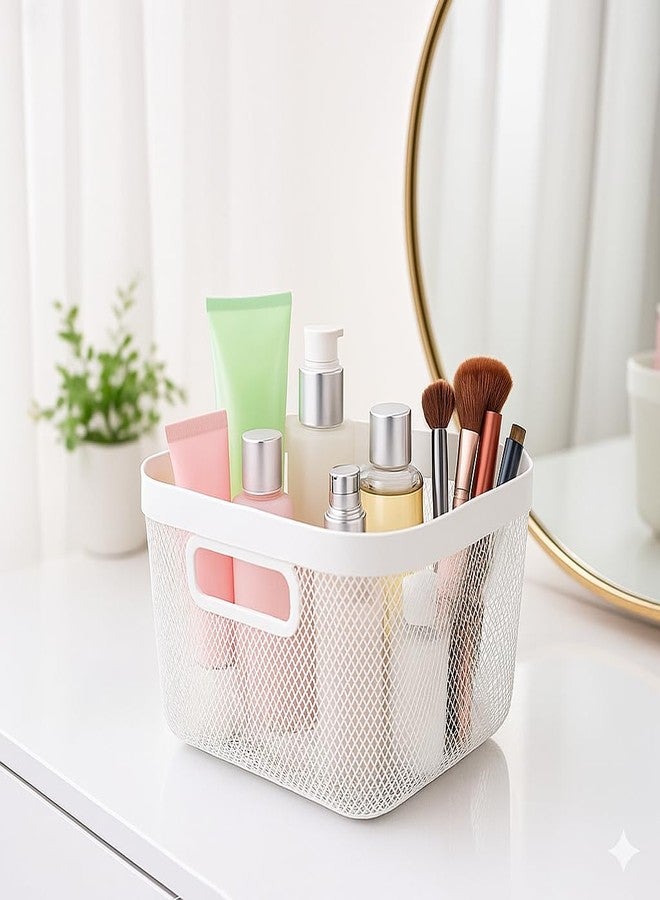 BLISSBORN Multipurpose White Mesh Storage Container - Ideal for Kitchen, Pantry, Bathroom, Office Organization - Image 4
